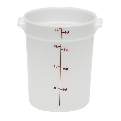 CM RFS4 4 QUART POLY ROUND CONTAINER   12EA/CS